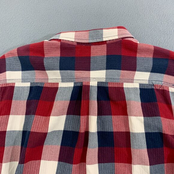 Vans off The Wall Button Up Shirt Mens Large Plaid Cotton Long Sleeve - Picture 16 of 16